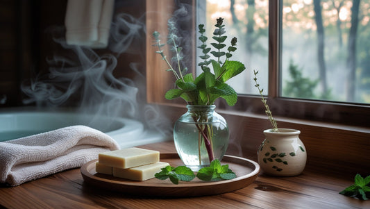 Natural seasonal & functional bars with essential oils for respiratory relief and bug protection