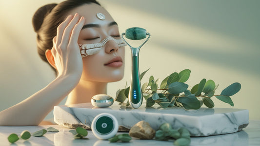 Facial Tools & Eye Care devices including gua sha massager and eye relaxer for skincare routine