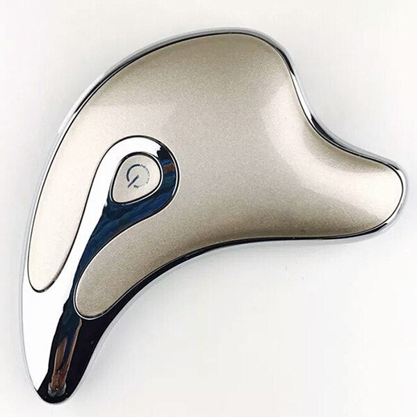 Electric gua sha facial massager with LED technology and buffalo horn design