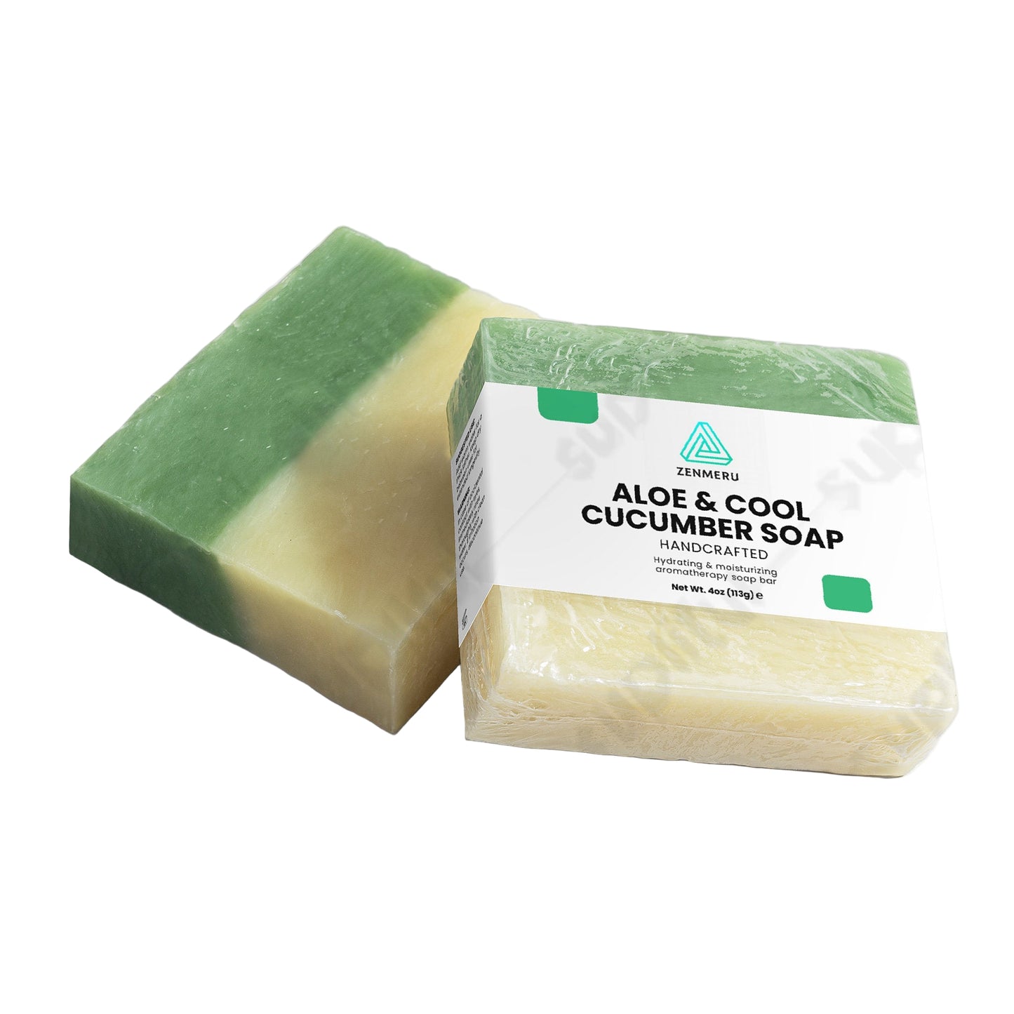 Aloe Cucumber Soap with hydrating aloe vera and refreshing cucumber essence