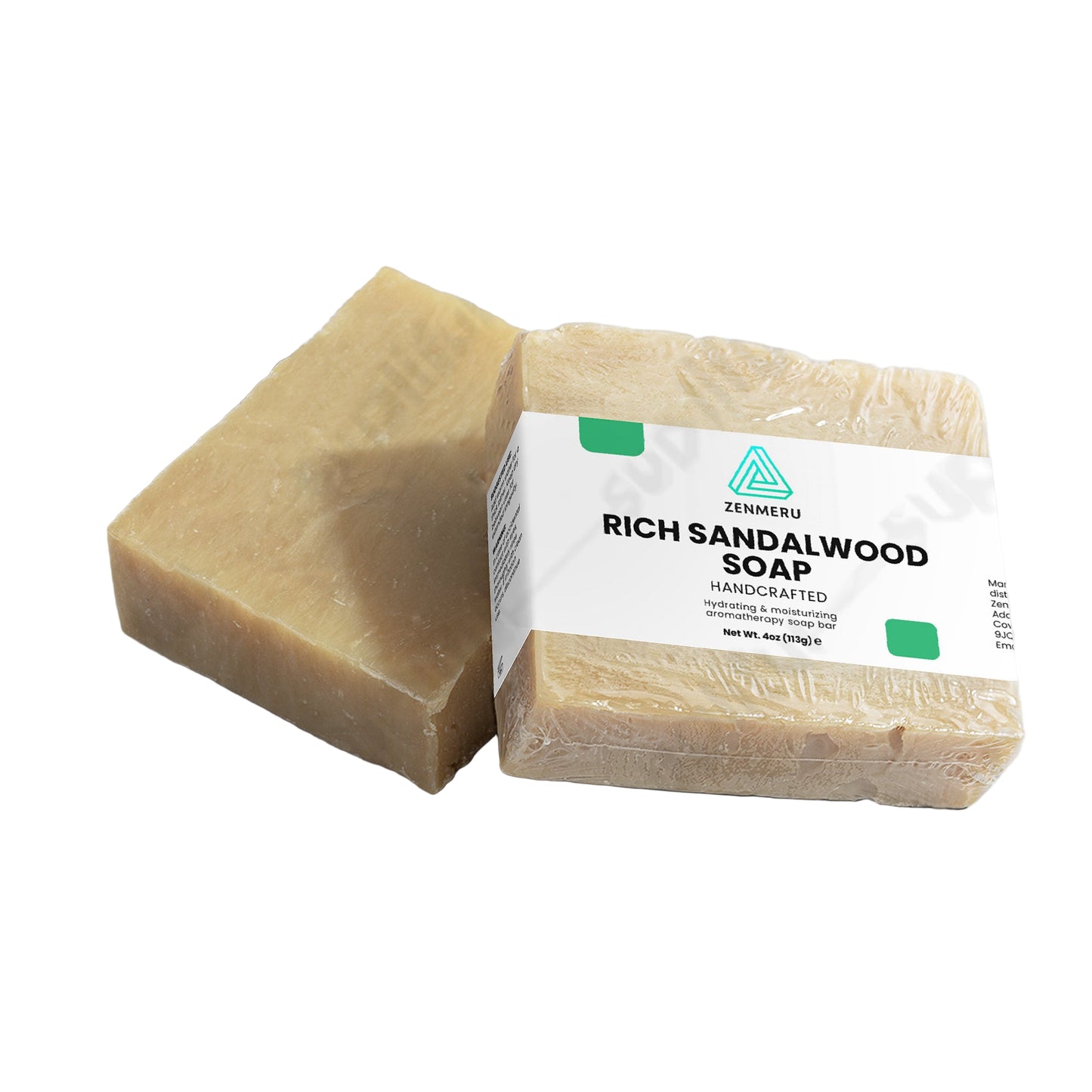 Luxurious rich sandalwood soap bar with organic oils and shea butter for sensitive skin