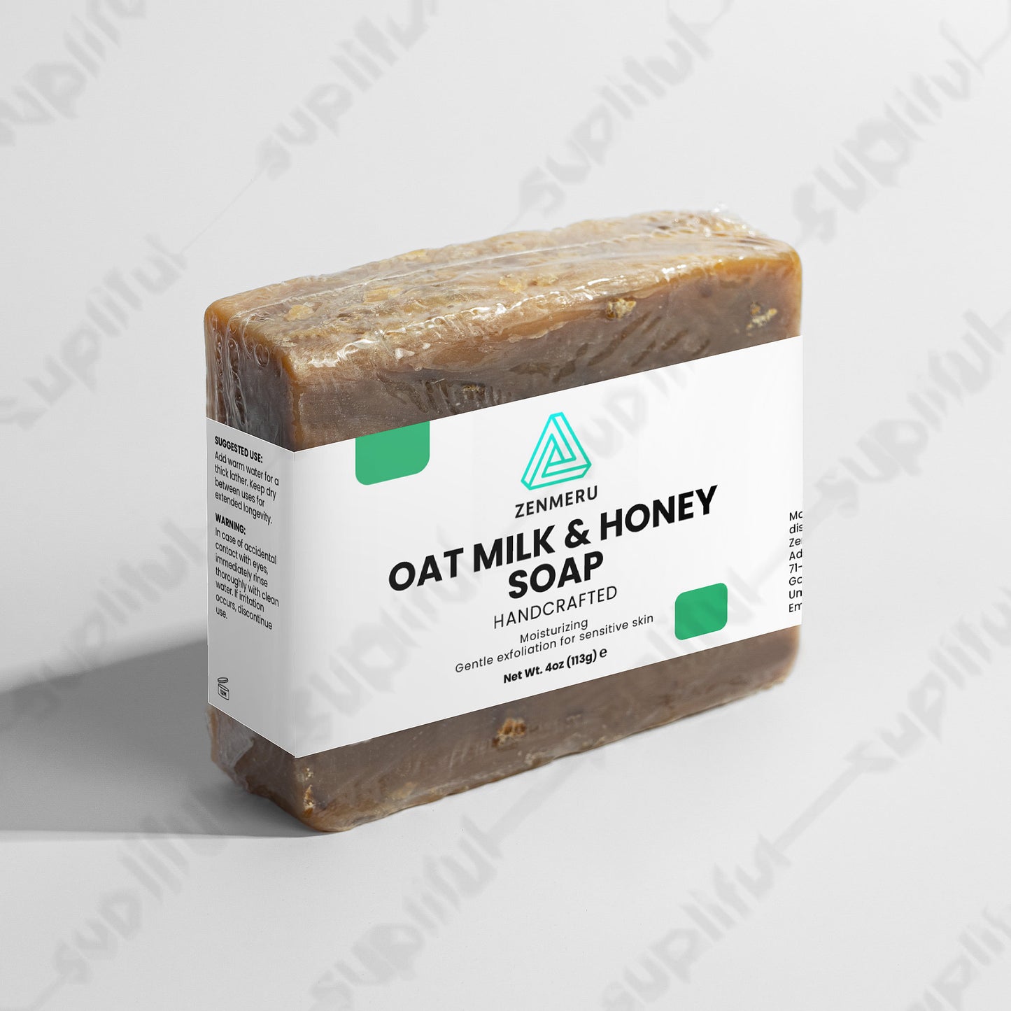 Natural oat milk honey soap bar with goat milk and oats for sensitive skin