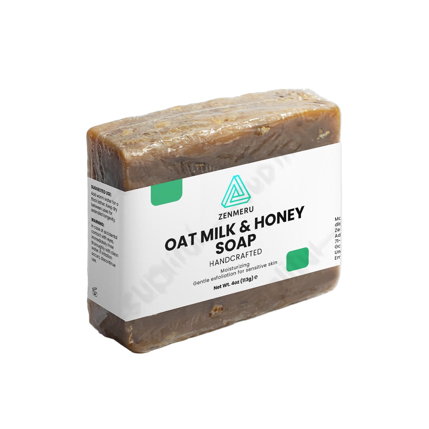 Natural oat milk honey soap bar with goat milk and oats for sensitive skin