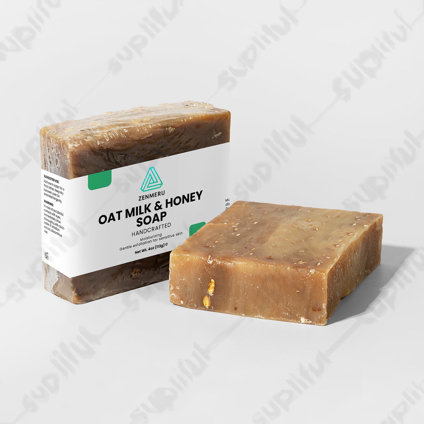 Natural oat milk honey soap bar with goat milk and oats for sensitive skin
