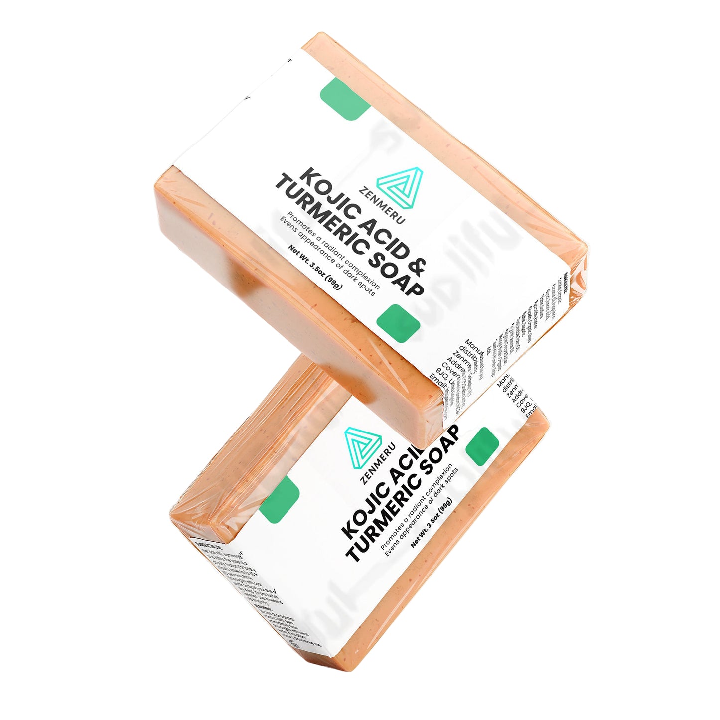 Natural kojic acid turmeric soap bar with organic shea butter and brightening ingredients