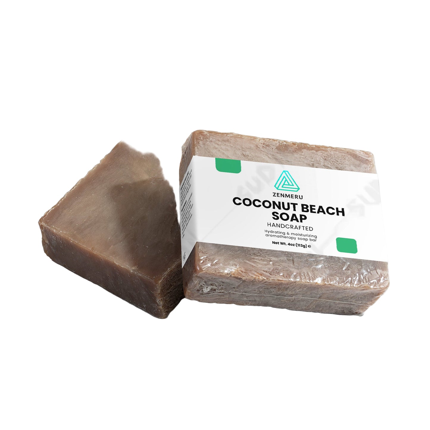 Natural coconut beach soap bar with organic oils and tropical fragrance