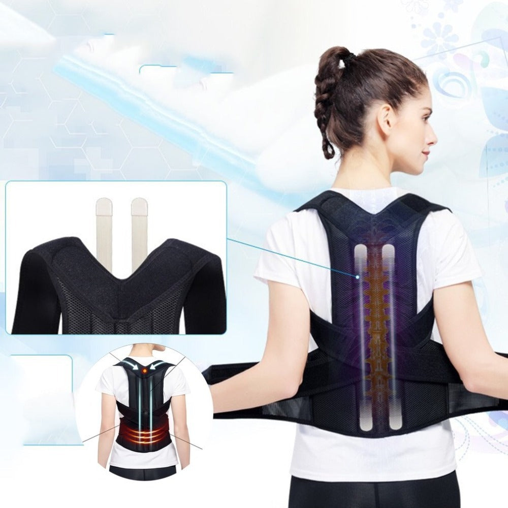 Spine support brace with dual-cross guidance system, Premium nano-carbon spine support brace for posture, Breathable mesh spine support brace under clothing, Adjustable spine support brace with velcro closures, Professional spine support brace for daily wear, Lightweight spine support brace with foam padding, Discreet spine support brace for work activities, Ultra-thin spine support brace mesh construction