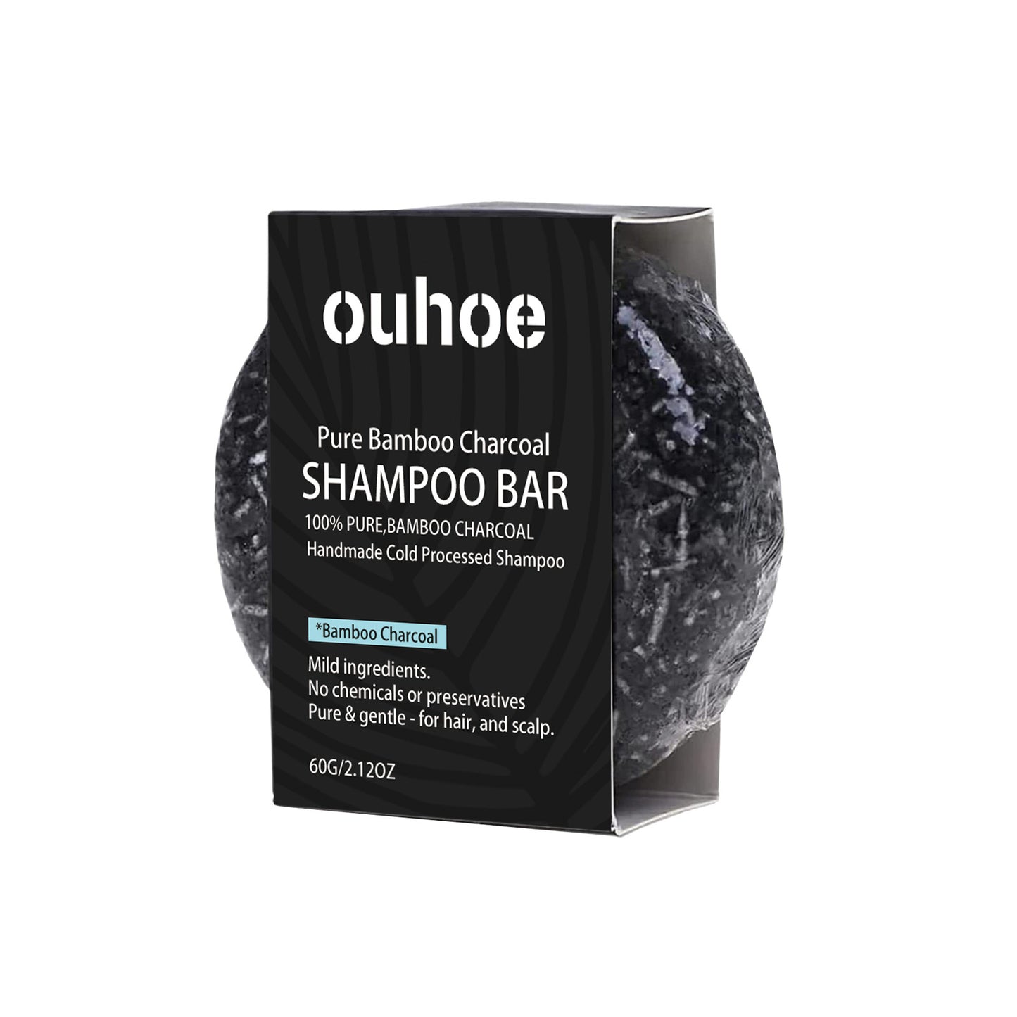 Organic Bamboo Charcoal Shampoo Bar with natural ingredients for deep cleansing