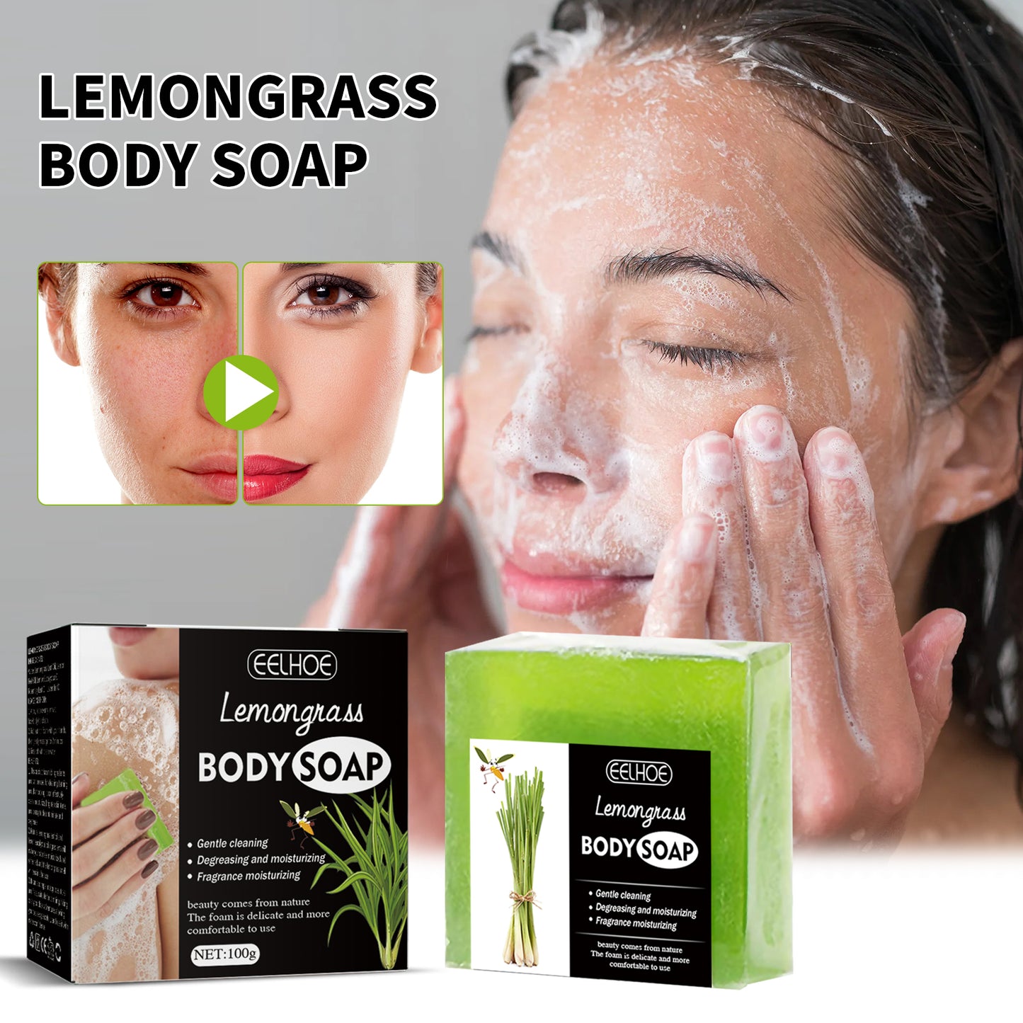 Citronella Bath Soap with natural oils for gentle cleansing care