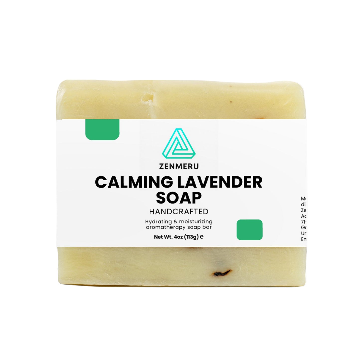 Natural calming lavender soap bar with organic ingredients for sensitive skin