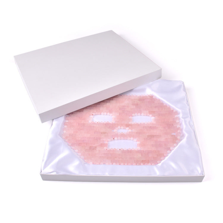Handcrafted jade face mask with 247 natural jade pieces for facial massage