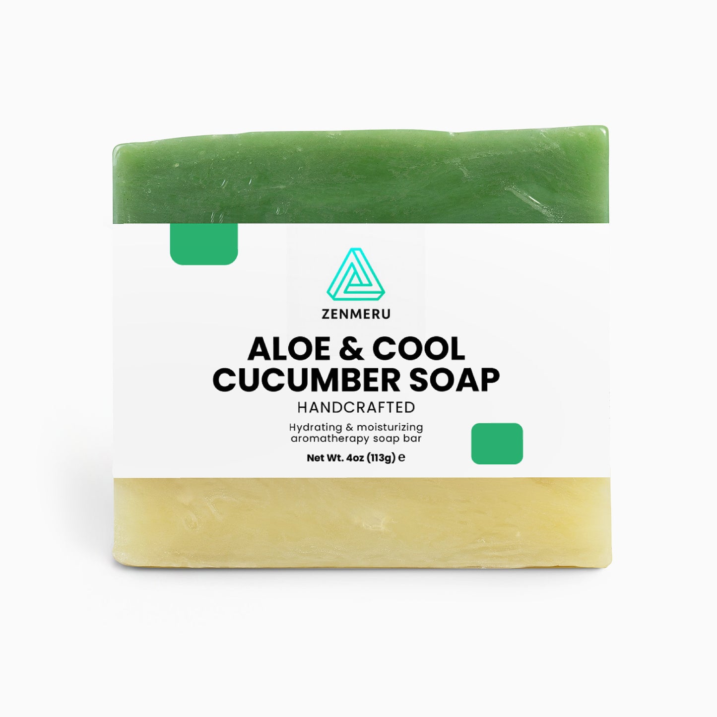 Aloe Cucumber Soap with hydrating aloe vera and refreshing cucumber essence