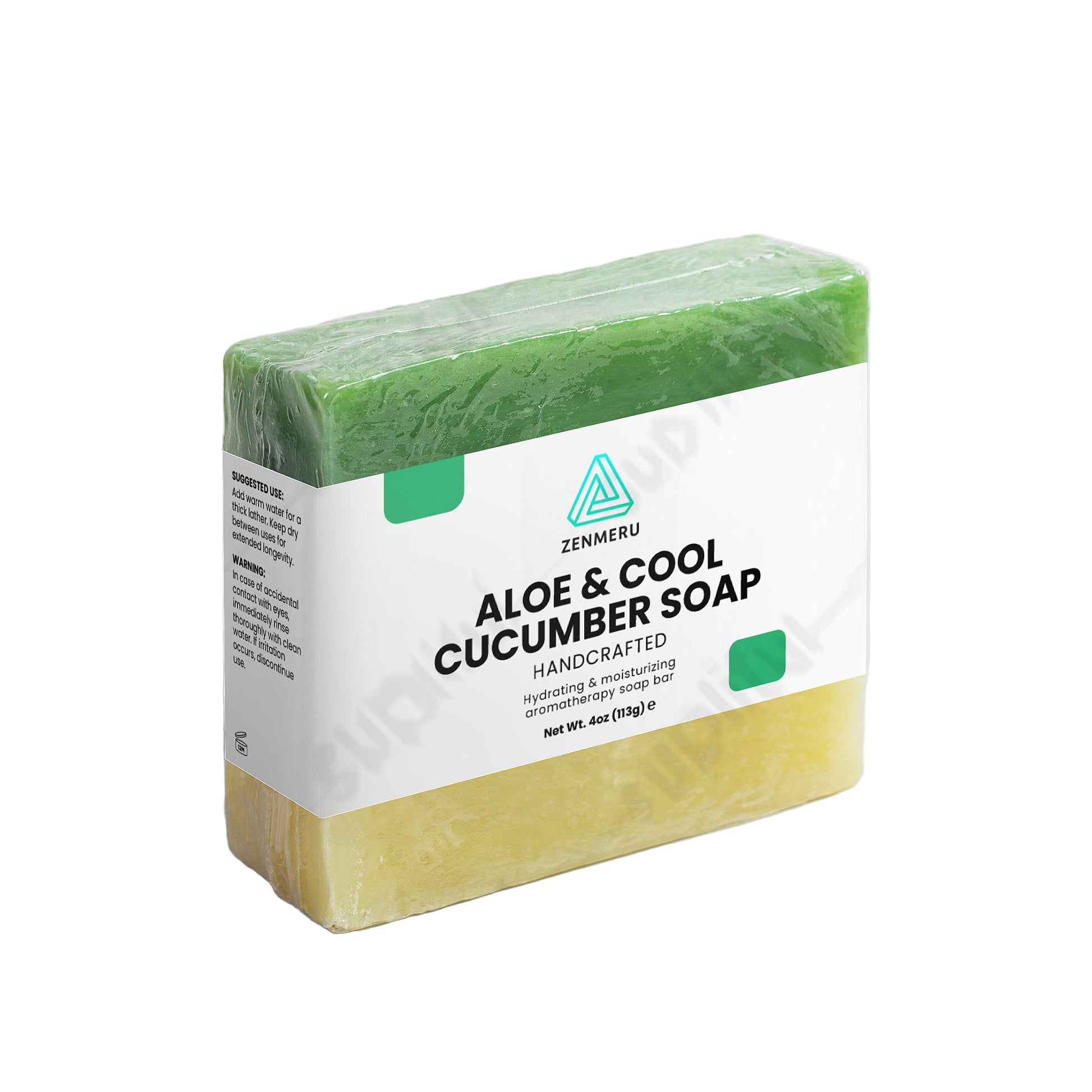 Aloe Cucumber Soap with hydrating aloe vera and refreshing cucumber essence