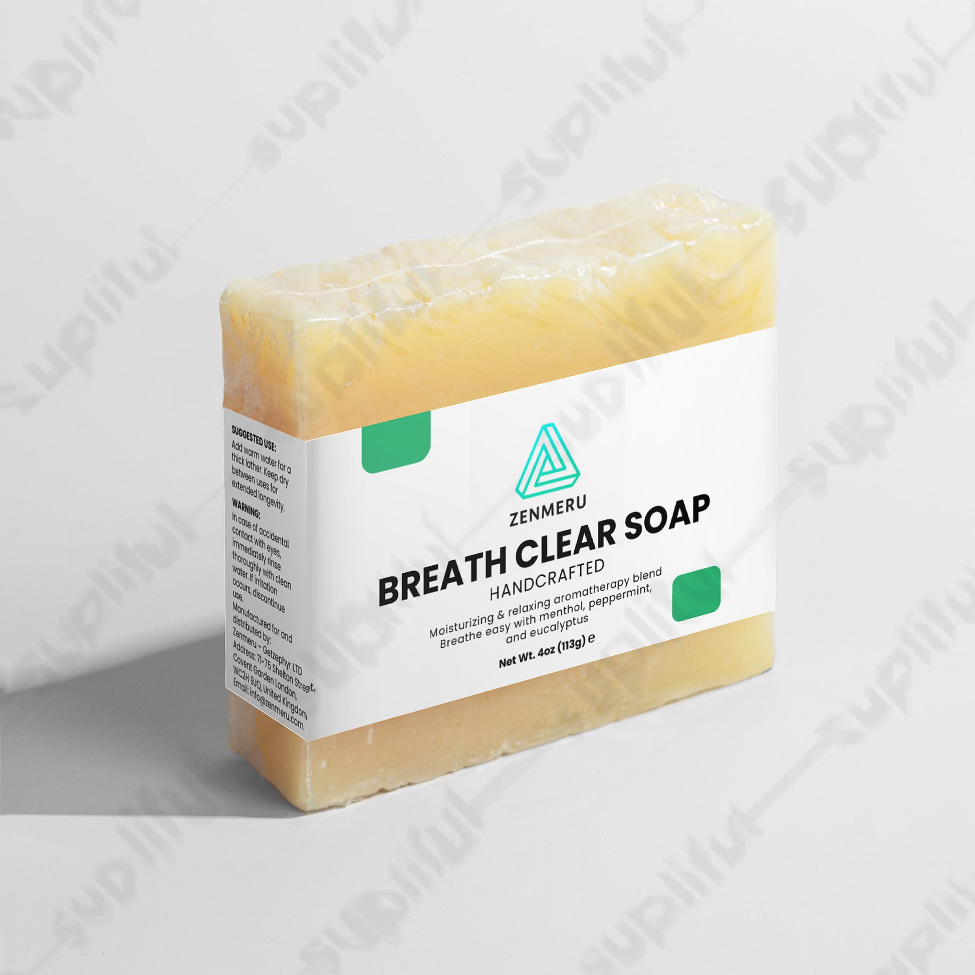 Breathe Clear Soap with natural eucalyptus and peppermint essential oils