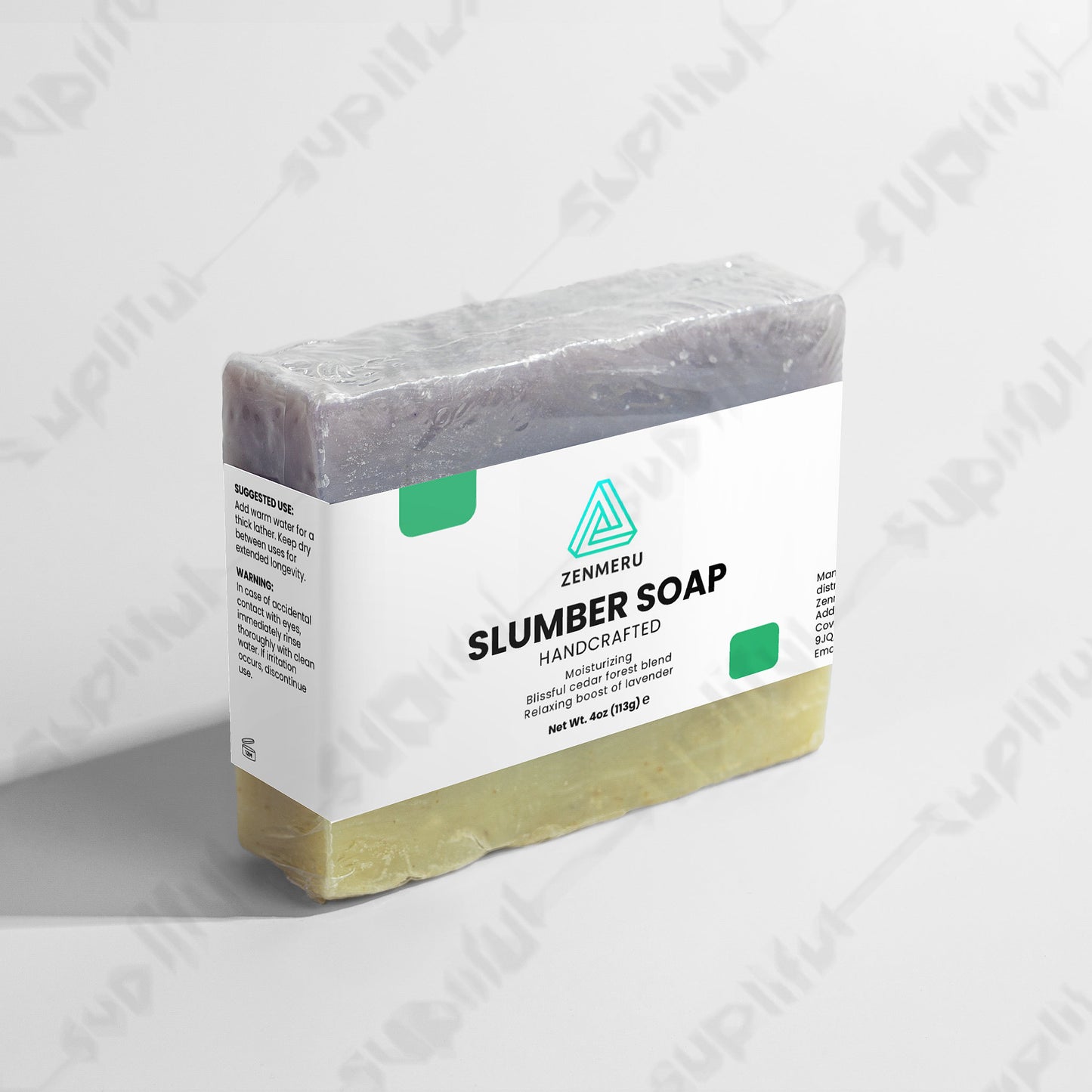 Handmade Slumber Soap bar with fir needle and lavender essential oils