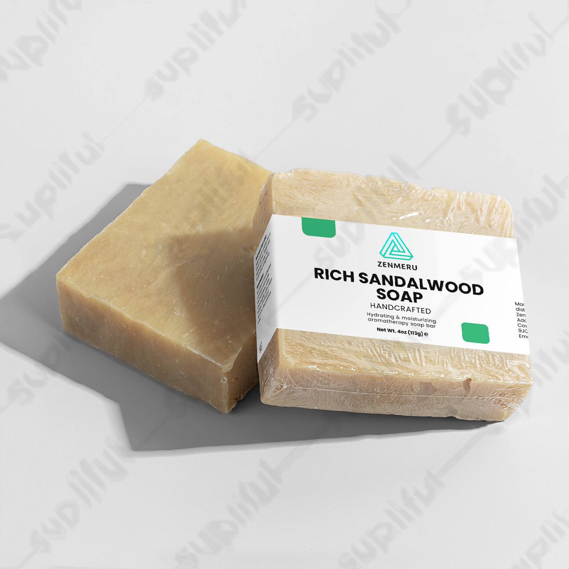Luxurious rich sandalwood soap bar with organic oils and shea butter for sensitive skin