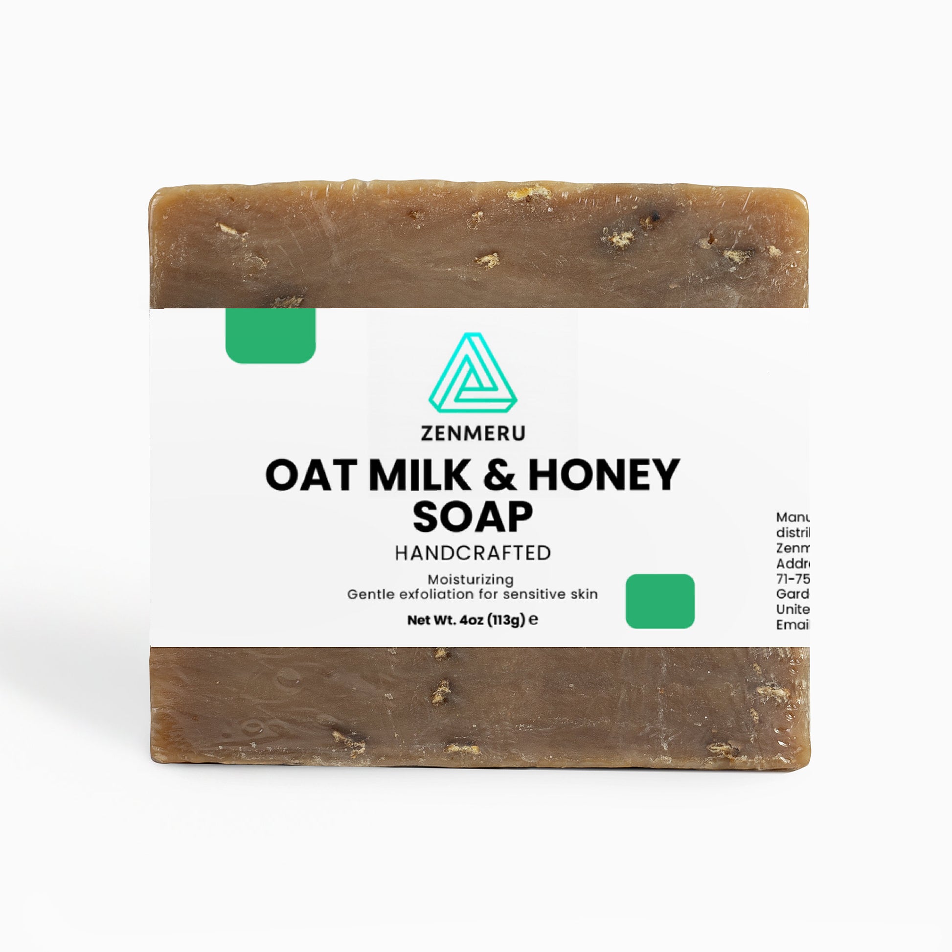 Natural oat milk honey soap bar with goat milk and oats for sensitive skin