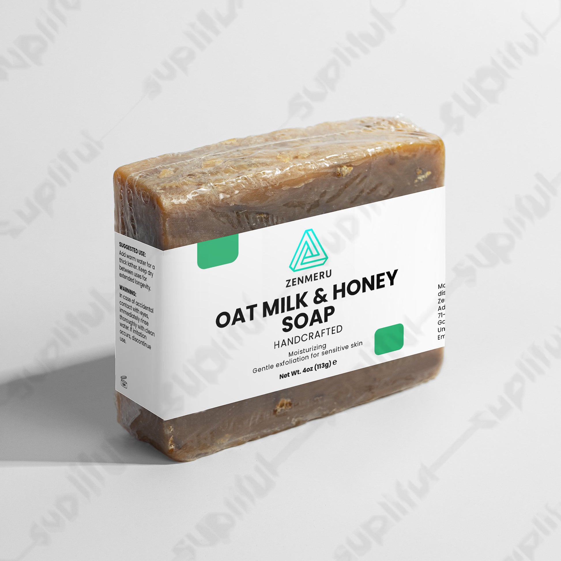 Natural oat milk honey soap bar with goat milk and oats for sensitive skin