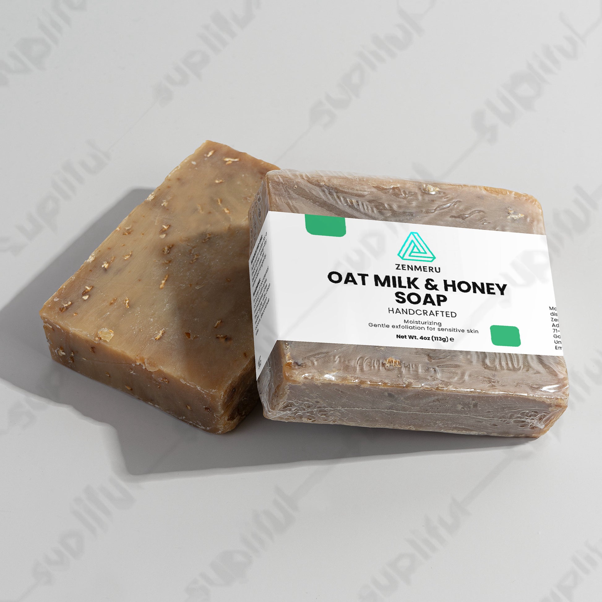Natural oat milk honey soap bar with goat milk and oats for sensitive skin