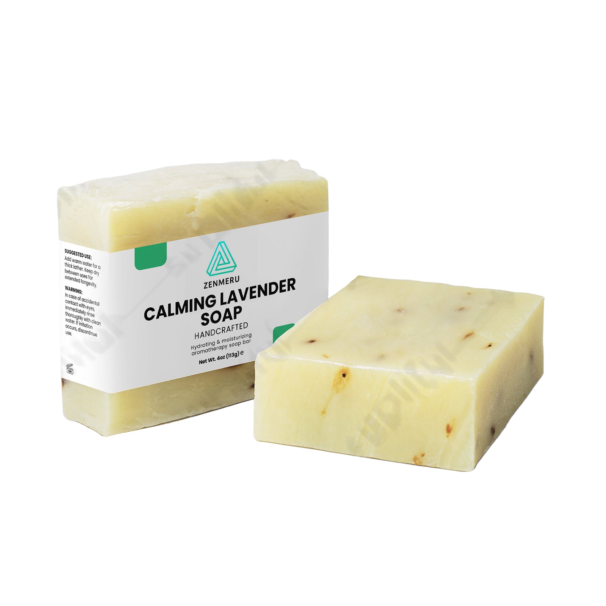 Natural calming lavender soap bar with organic ingredients for sensitive skin