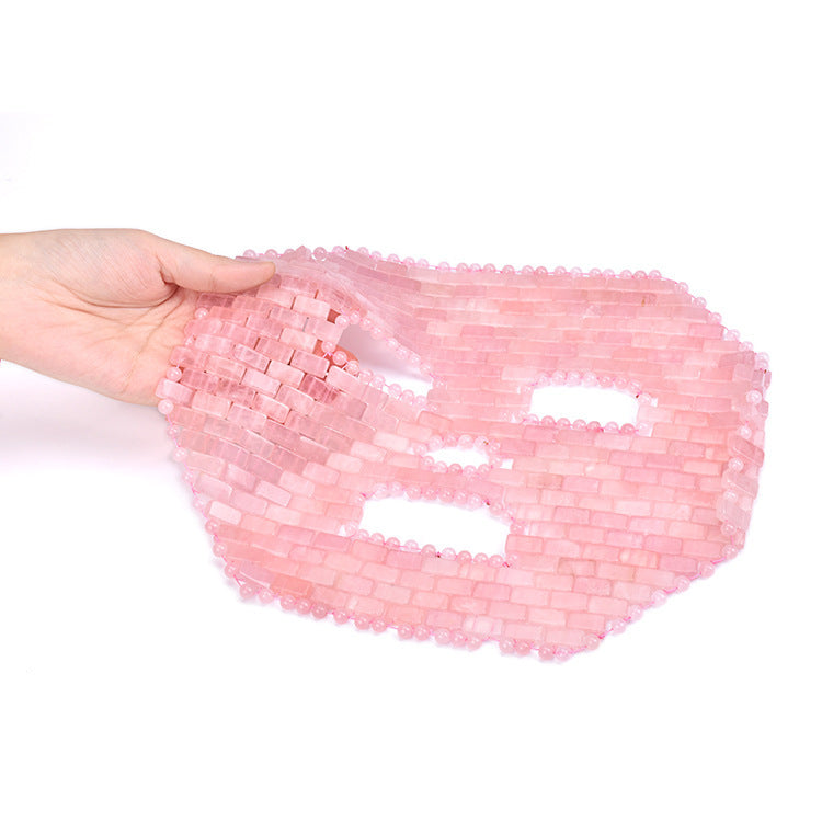 Handcrafted jade face mask with 247 natural jade pieces for facial massage