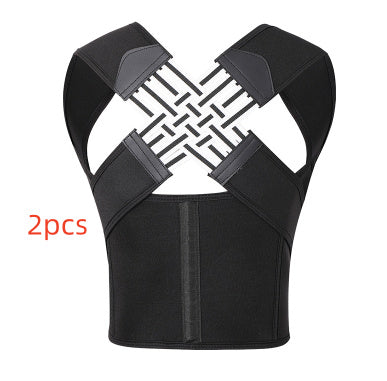 Posture support brace with adjustable straps, Breathable nylon posture support brace for daily wear, Lightweight posture support brace under clothing