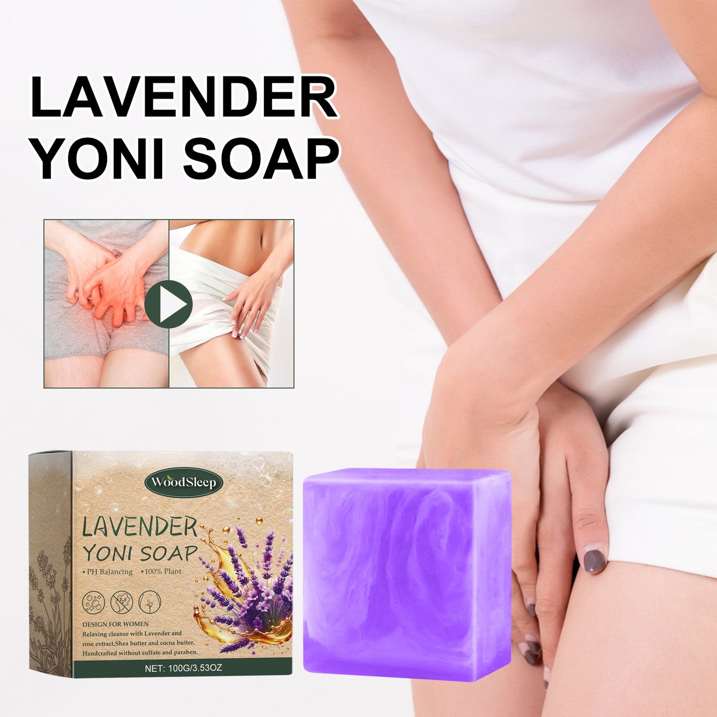 Lavender Scented Soap for gentle feminine care and hygiene