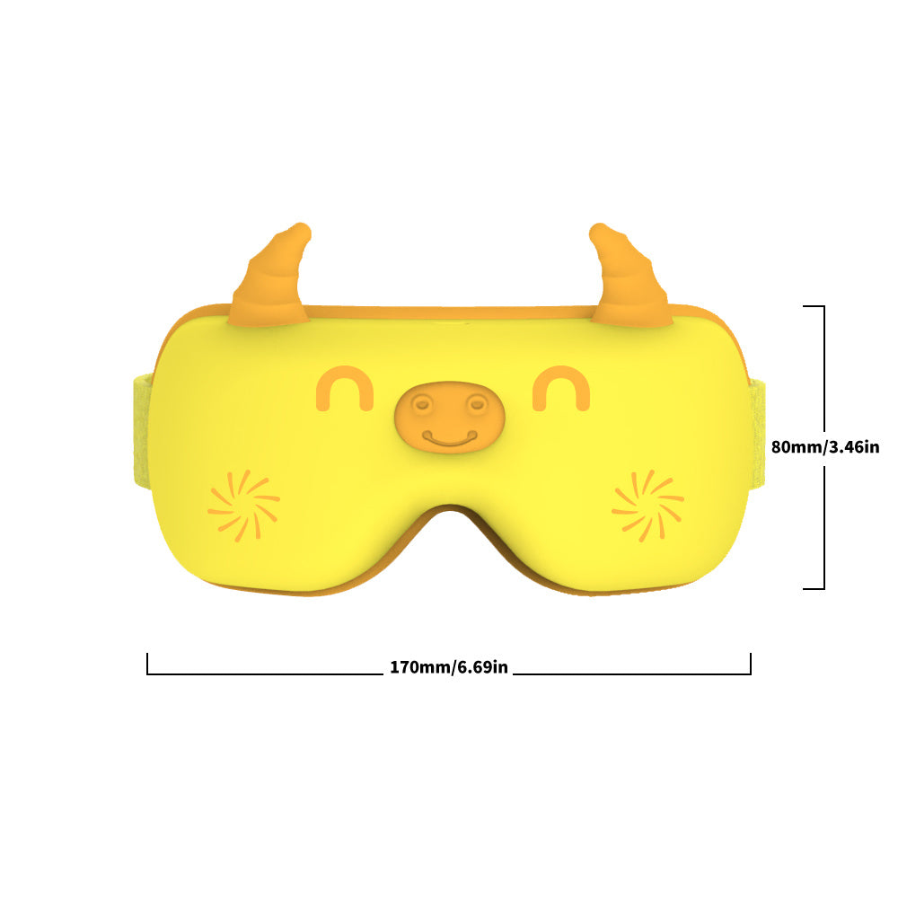 Kids eye relaxer with Bluetooth and gentle heat technology, Smart foldable kids eye relaxer for screen time relief, Portable kids eye relaxer with air compression and vibration