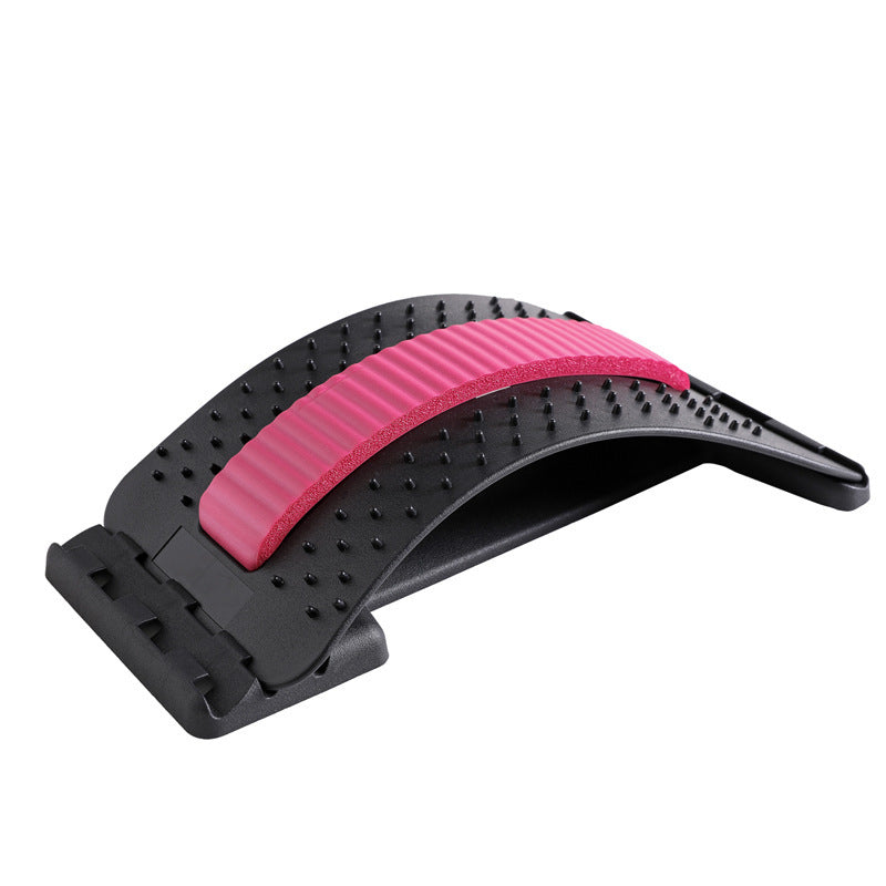 Adjustable lumbar relaxation device with 96 pressure points for back stretching