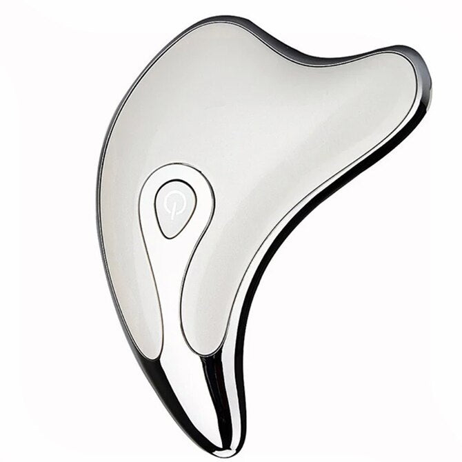 Electric gua sha facial massager with LED technology and buffalo horn design
