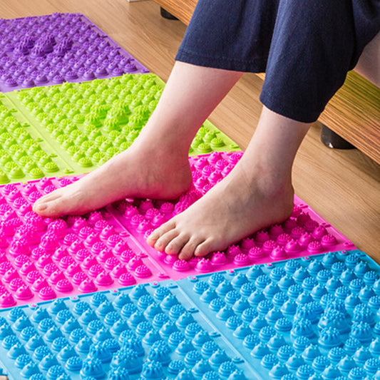 Textured foot massage cushion with pressure points for daily wellness
