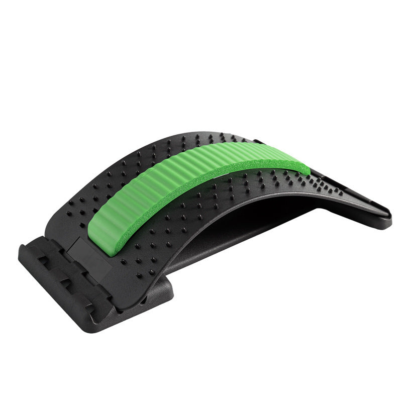 Adjustable lumbar relaxation device with 96 pressure points for back stretching