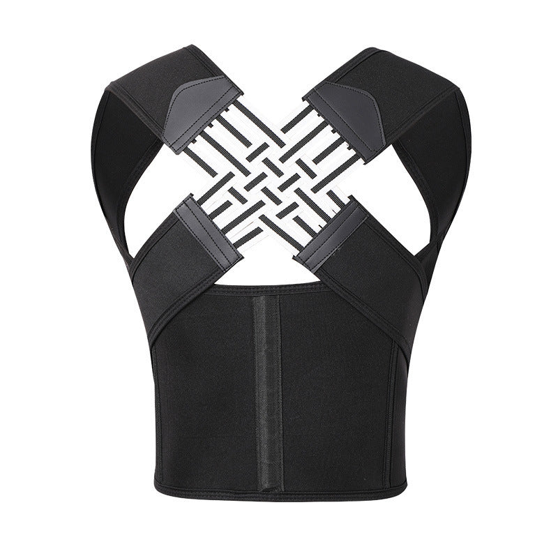 Posture support brace with adjustable straps, Breathable nylon posture support brace for daily wear, Lightweight posture support brace under clothing