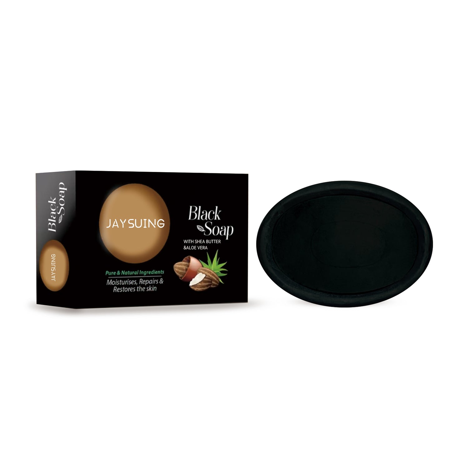 Shea Butter Black Soap for natural acne care and pore cleansing