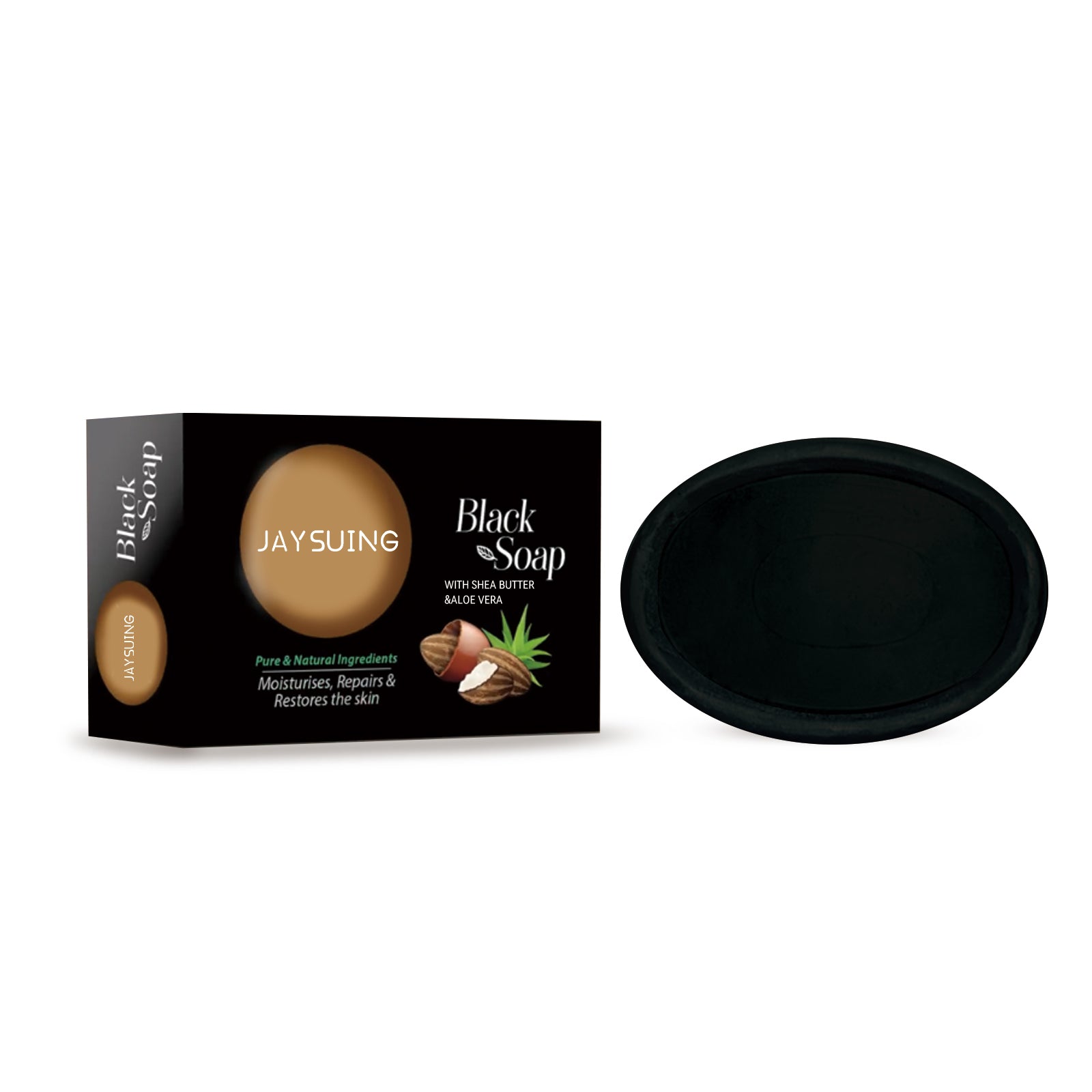 Shea Butter Black Soap for natural acne care and pore cleansing