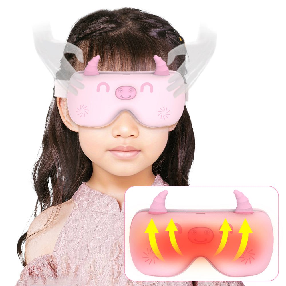 Kids eye relaxer with Bluetooth and gentle heat technology, Smart foldable kids eye relaxer for screen time relief, Portable kids eye relaxer with air compression and vibration