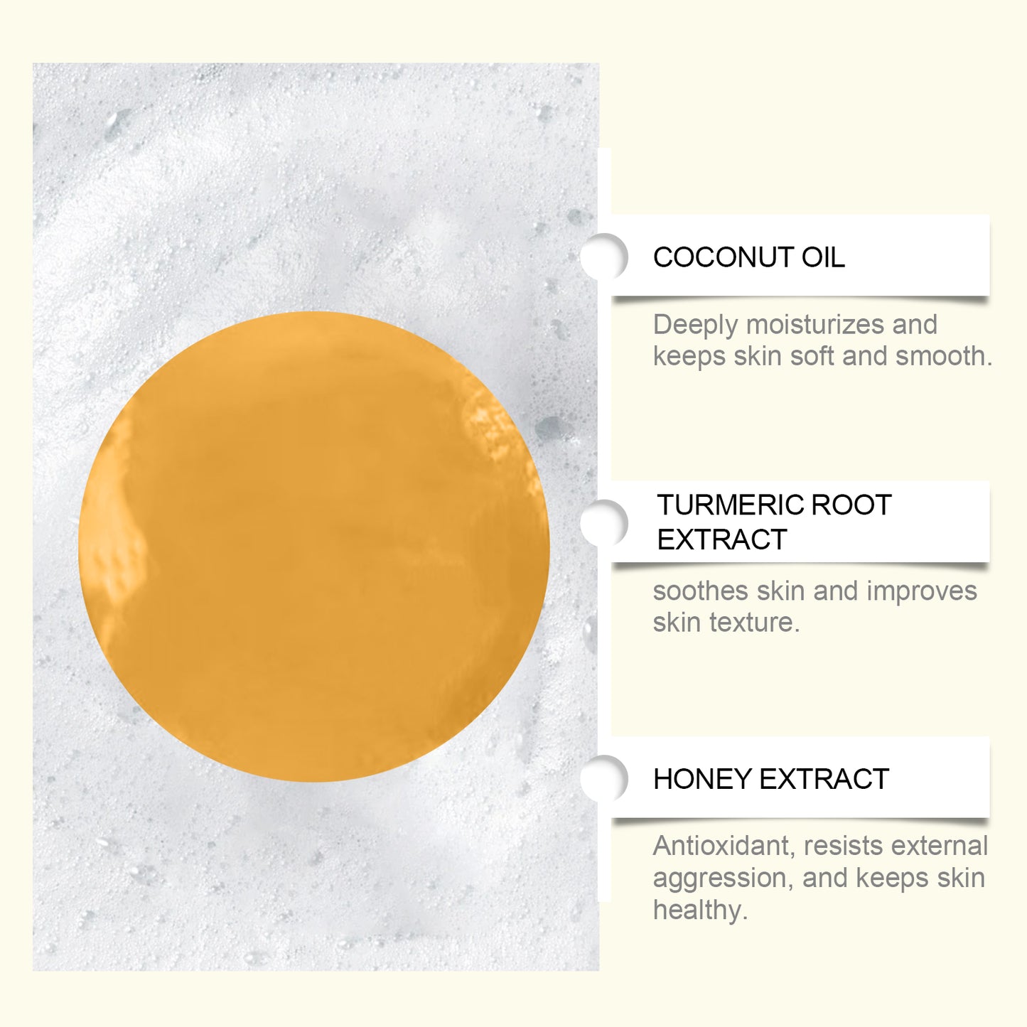 Oceaura Honey Turmeric Soap for gentle daily facial cleansing and brightening
