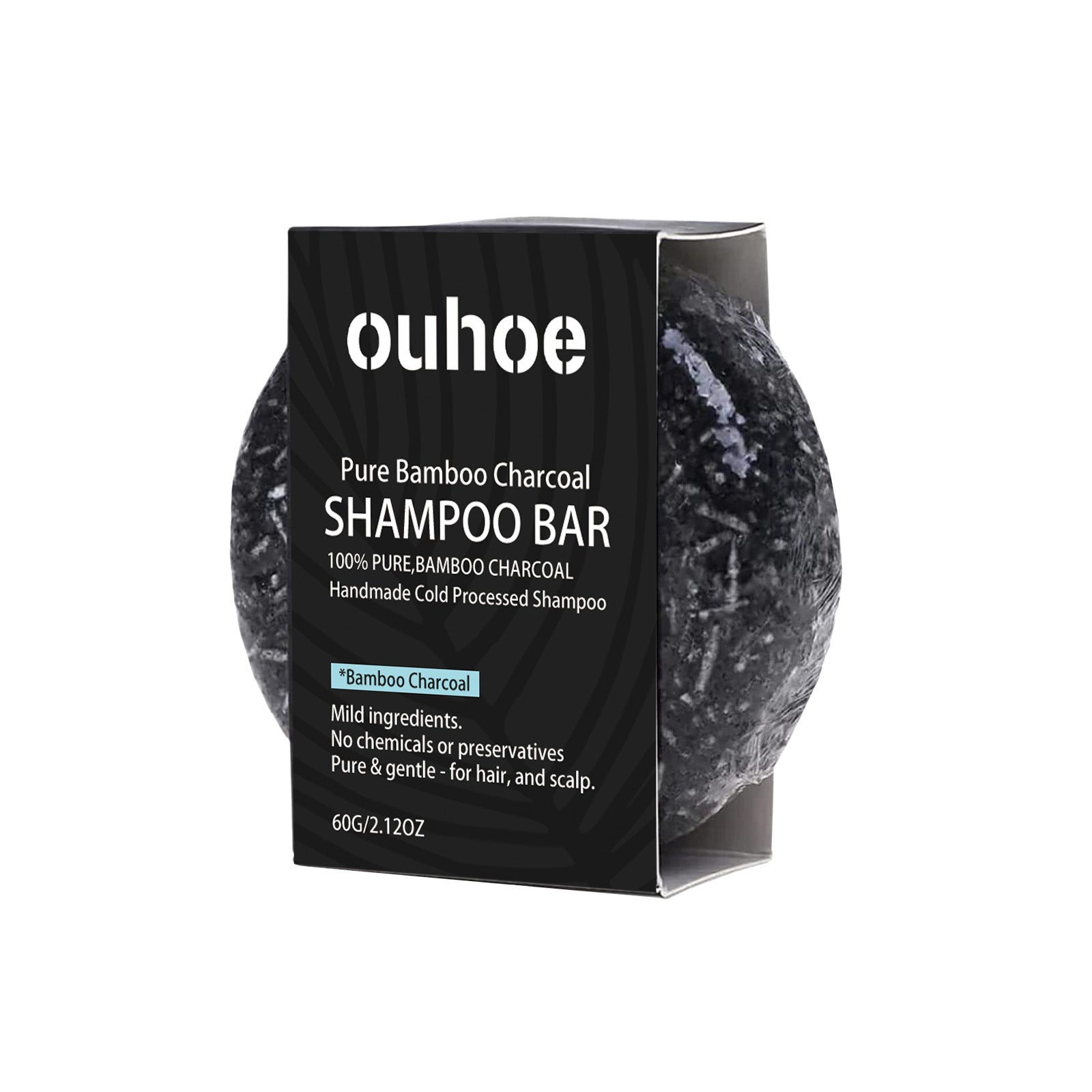 Organic Bamboo Charcoal Shampoo Bar with natural ingredients for deep cleansing