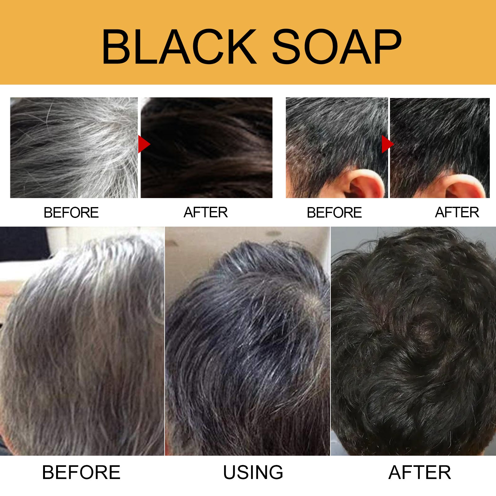 Black Soap Dense Hair Care Clean Scalp Supple Strong Shampoo Soap for natural hair cleansing