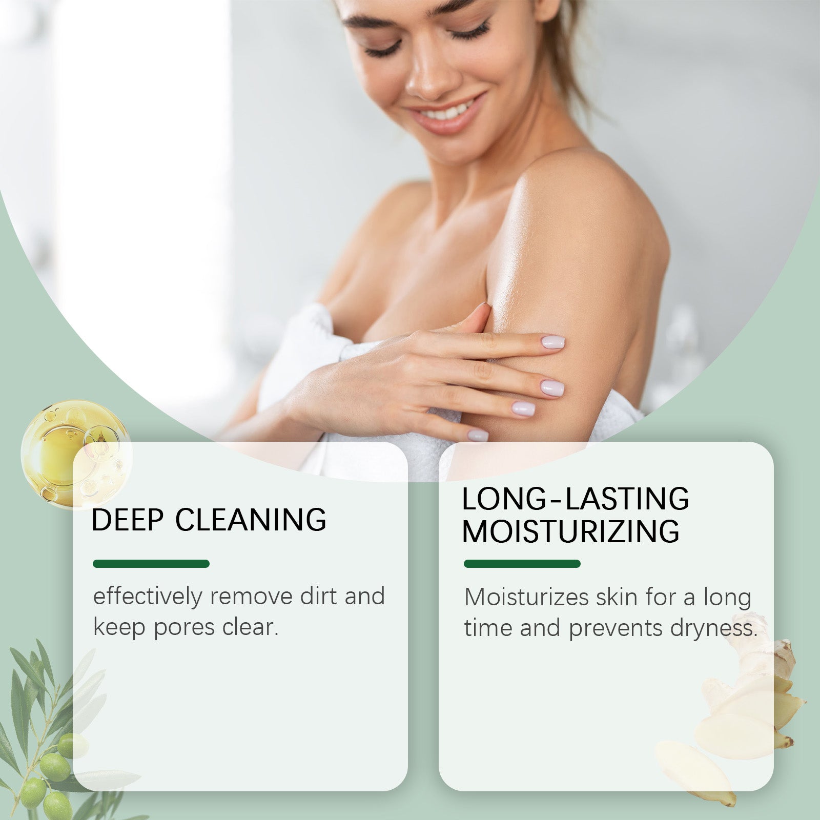 Cucumber Cleansing Soap bar for refreshing face and body care